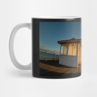 Fisheye view captured on the wooden boardwalk of Cromer Pier Mug